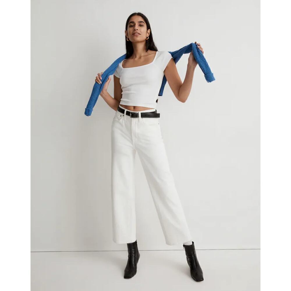 NWT Madewell The Perfect Vintage Wide-Leg Crop Jean
